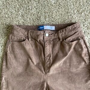 Old navy brown corduroy higher high rise flare jeans
